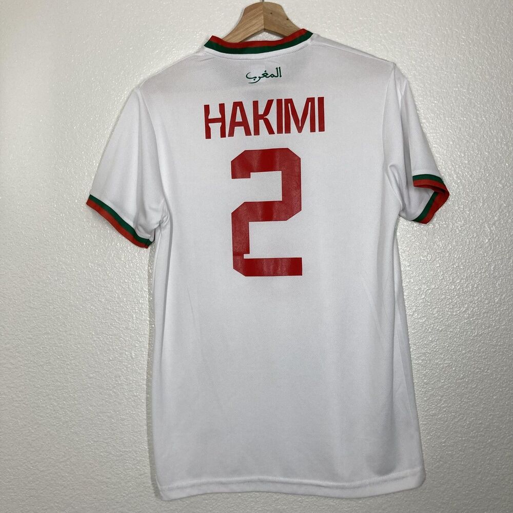Morocco Soccer Jersey Youth  XL White Puma Hakimi 2 DryCell National Team Home - Picture 2 of 15